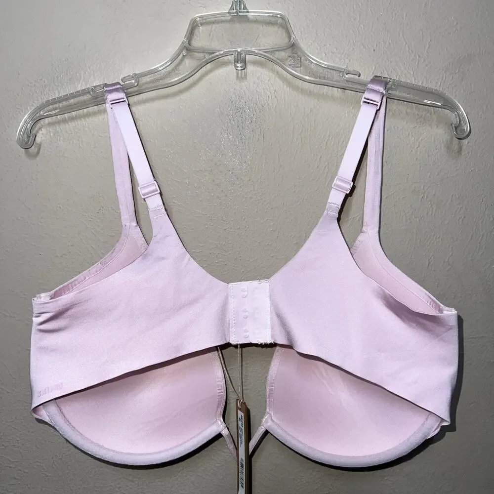 Skims Ultimate Deep V Push Up Bra Size 38DDD Cherry Blossom Pink NWT - Picture 7 of 12